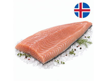 Islandský losos filet, s kůží, bez kostí, 800g+ — Produktová fotografie