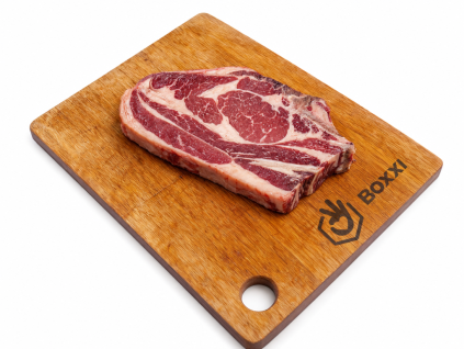Rib Eye steak s kostí Choco - Ayrshire 500g — Produktová fotografie